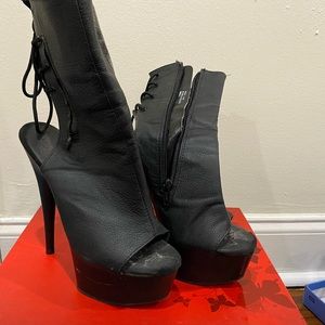 Exotic dance / stripper shoes black One Pair